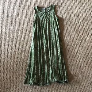 Green Leaf Print Dress Size XS